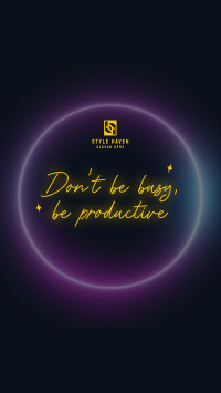Be Productive Facebook story Image Preview