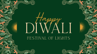 Elegant Diwali Frame Facebook event cover Image Preview