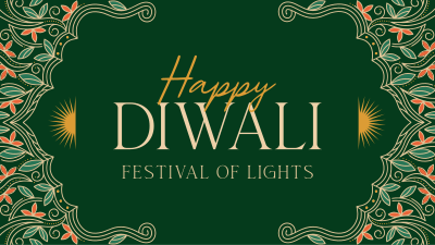Elegant Diwali Frame Facebook event cover Image Preview