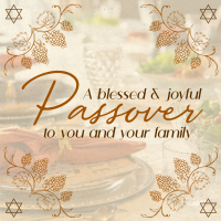 Rustic Passover Greeting Instagram post Image Preview