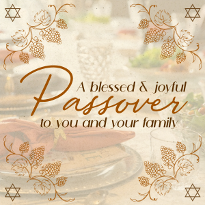 Rustic Passover Greeting Instagram post Image Preview