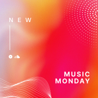Music Monday Gradient Instagram Post Design