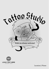 Skull Snake Tattoo Flyer Image Preview