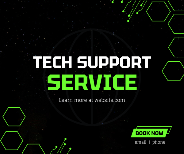 Tech Support Facebook Post Design Image Preview
