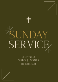 Earthy Sunday Service Poster Image Preview