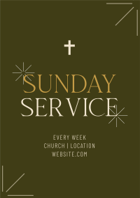 Earthy Sunday Service Poster Image Preview