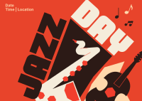 Jazz Instrumental Day Postcard Image Preview