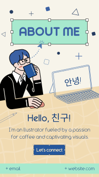 About Me Illustration TikTok Video Image Preview