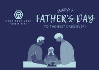 The Best Dads Ever Postcard Image Preview