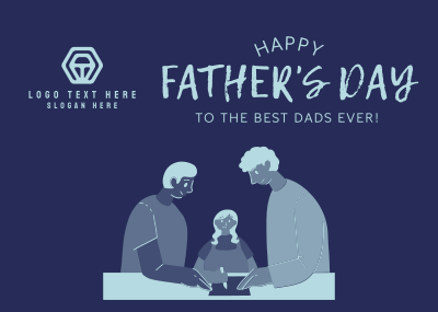 The Best Dads Ever Postcard Image Preview