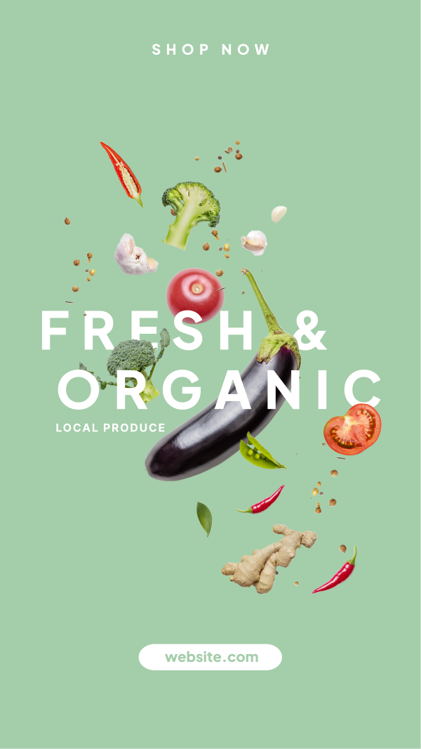 Organic Fresh Facebook Story Design Image Preview