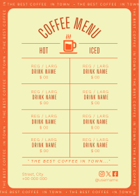 Trendy Coffee Menu Menu Design