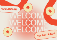 Minimal Welcome Page Postcard Design