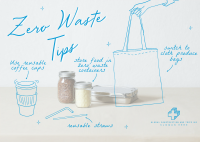 Zero Waste Tips Postcard Image Preview