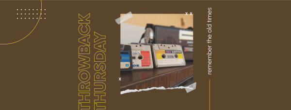 Throwback Cassette Tape Facebook Cover Design Image Preview