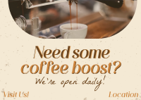 Coffee Customer Engagement Postcard Design