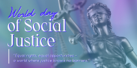 World Social Justice Day Twitter Post Design