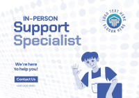 Tech Support Specialist Postcard Design