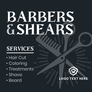 Barbers & Scissors Instagram post Image Preview
