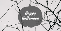 Simple Halloween Greeting Facebook Ad Design