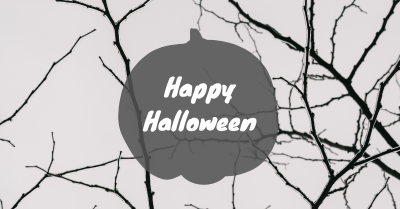 Simple Halloween Greeting Facebook ad Image Preview