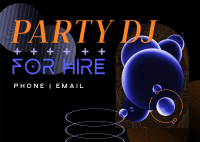 Party DJ Postcard Design