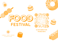 Our Foodie Fest! Postcard Design