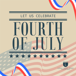 4th of July Greeting Instagram post Image Preview