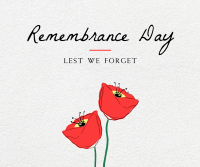 Simple Remembrance Day Facebook Post Design