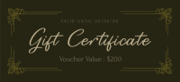 Classic Deco Gift Certificate Design