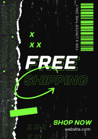 Grungy Street Shipping Poster Design