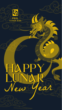 Lunar New Year Dragon Facebook story Image Preview