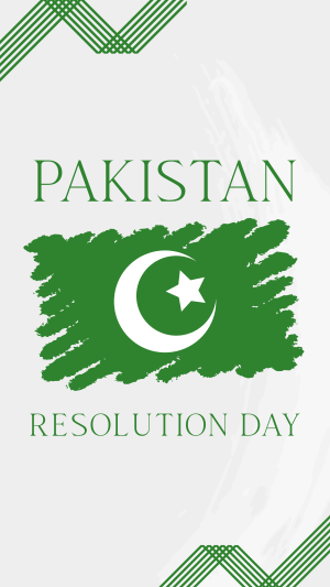 Pakistan Day Brush Flag Instagram story Image Preview