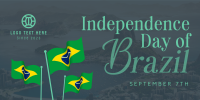 Minimalist Independence Day of Brazil Twitter Post Preview