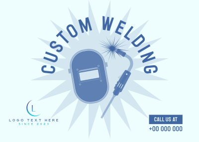 Custom Welding Postcard Image Preview