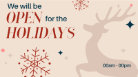 Christmas Holiday Opening Facebook Event Cover Design