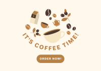 Coffee Time Postcard Design