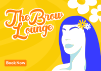 The Brow Lounge Postcard Design