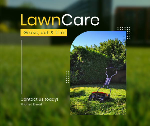Lawn Mower Facebook Post Design Image Preview