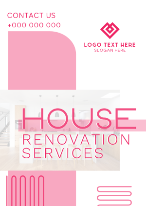 Geometric Blocks House Renovation Poster Image Preview