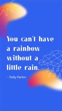Little Rain Quote Facebook Story Design