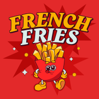 French Fries Mascot T-shirt Preview