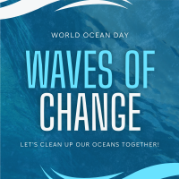 Minimalist World Ocean Day Linkedin Post Image Preview