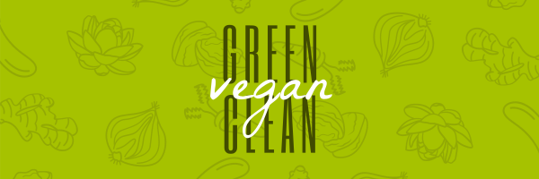 Green Clean and Vegan Twitter Header Design Image Preview
