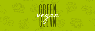 Green Clean and Vegan Twitter Header Image Preview
