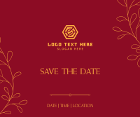 Save the Date Leaves Facebook post Image Preview