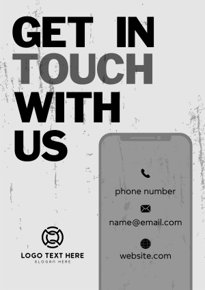 Textured Phone Contact Us Flyer Image Preview
