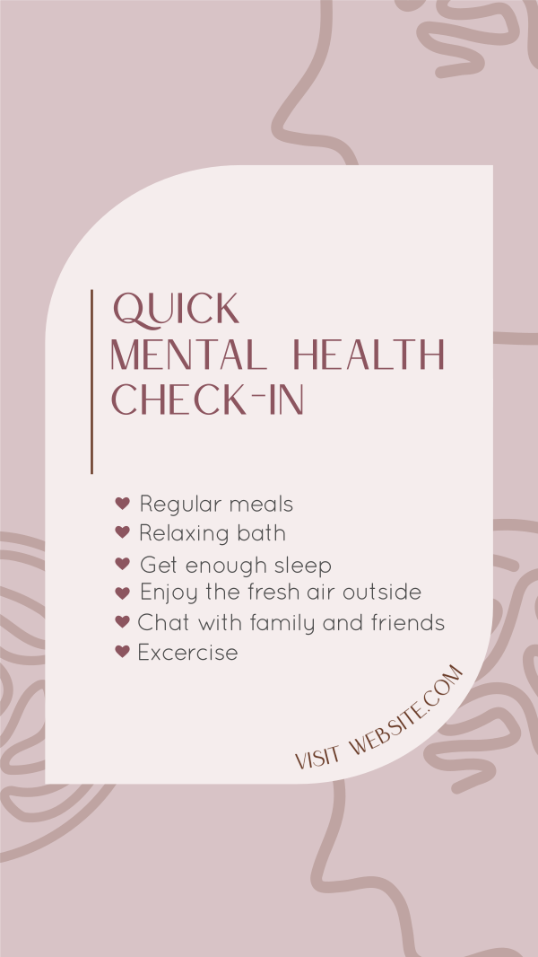 Mental Health Check Instagram Story Design Image Preview