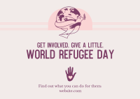 World Refugee Day Dove Postcard Image Preview