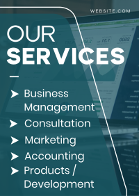 Corporate Our Services Poster Design